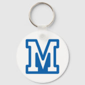PORTE-CLÉS LETTRE BLEUE VARIABLE M MONO (Recto)