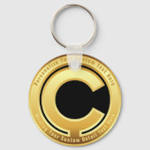 Porte-clés Lettre C monogramme Gold Circle Charme initial (Recto)