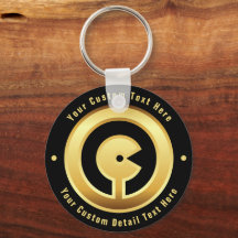 Lettre C monogramme Gold Circle Charme initial