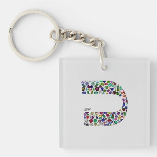 Porte-clés Lettre 'CHAF' (Devant)