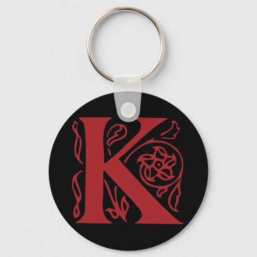 Porte-clés Lettre chic K (Recto)