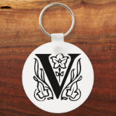 Porte-clés Lettre chic V (Recto)
