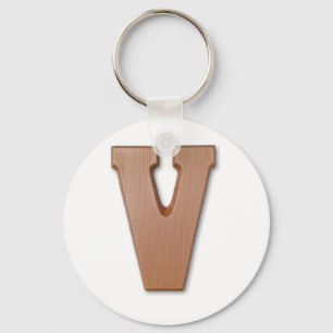 Porte-clés lettre chocolat V