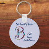 Porte-clés Lettre Cravate B Monogramme initial de la réunion (Recto)