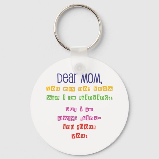 Porte-clés Lettre d'amour à maman (Recto)