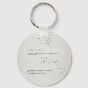 Porte-clés Lettre de démission du Président Richard M. Nixon