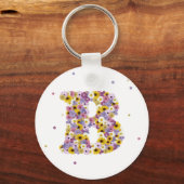 Porte-clés Lettre de fleurs B (Recto)