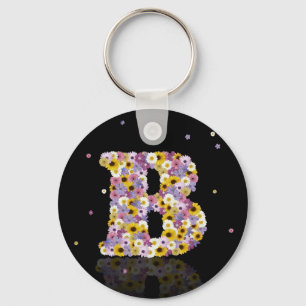 Porte-clés Lettre de fleurs B