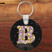 Porte-clés Lettre de fleurs B (Recto)