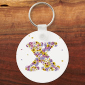 Porte-clés Lettre de fleurs x (Recto)