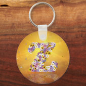 Porte-clés Lettre de fleurs Z (Recto)