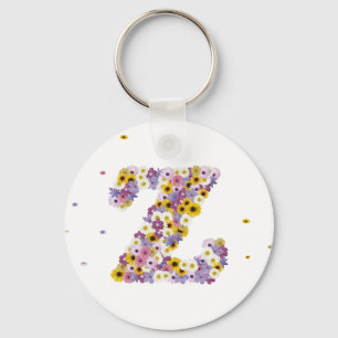 Porte-clés Lettre de fleurs Z