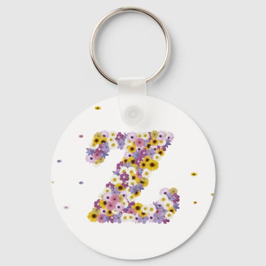 Porte-clés Lettre de fleurs Z (Recto)