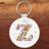 Porte-clés Lettre de fleurs Z (Recto)