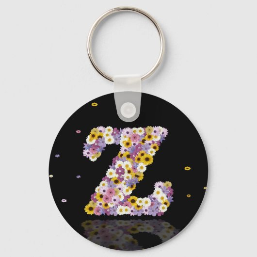 Porte-clés Lettre de fleurs Z (Recto)