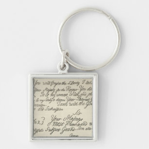 Porte-clés Lettre de George III à son grand-père