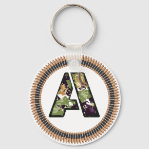 Porte-clés Lettre de style militaire de A
