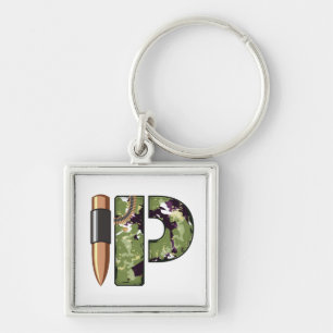 Porte-clés Lettre de style militaire de P