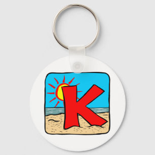 Porte-clés LETTRE D'IDÉES DE Mariage DE PLAGE K