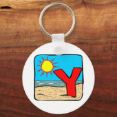 Porte-clés LETTRE D'IDÉES DE Mariage DE PLAGE Y (Recto)