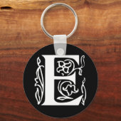 Porte-clés Lettre fantaisie E (Recto)