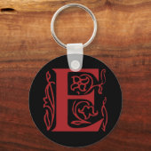 Porte-clés Lettre fantaisie E (Recto)