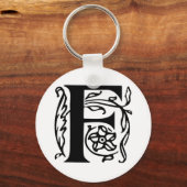 Porte-clés Lettre fantaisie F (Recto)