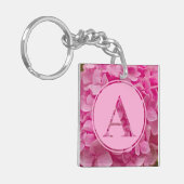 Porte-clés LETTRE Florale rose A ET XO (Devant gauche)