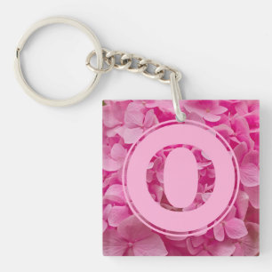Porte-clés LETTRE Florale rose "O" ET XO
