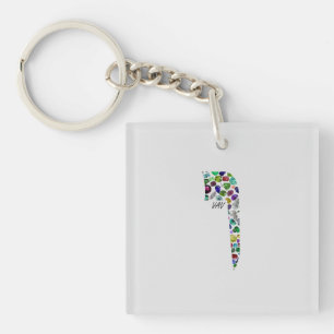 PORTE-CLÉS LETTRE HÉBRAÏQUE VAV EN GEMKIE