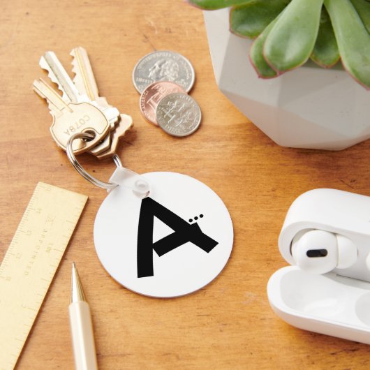 Porte-clés Lettre initiale A Monogramme Porte - clé moderne (Bureau)