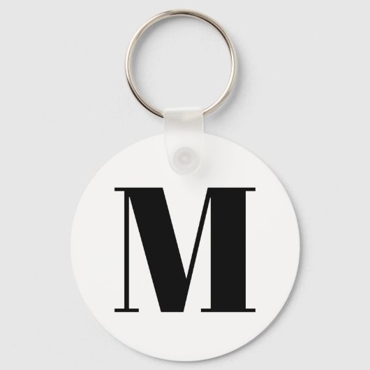 Porte-clés Lettre initiale de monogramme noir (Recto)