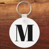 Porte-clés Lettre initiale de monogramme noir (Recto)
