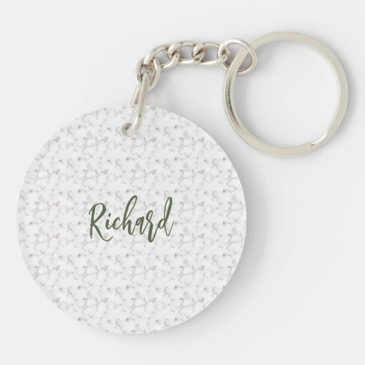 Porte-clés Lettre initiale Lettre initiale Monogramme Nom Mar (Dos)