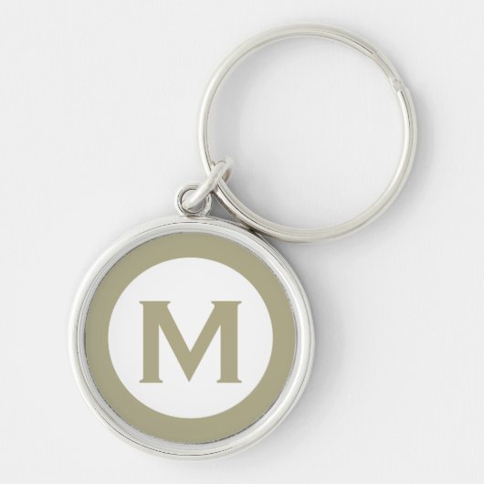 Porte-clés LETTRE INITIALE MINIMALE D'Âge Classique (Devant)