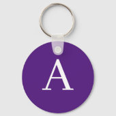 Porte-clés Lettre initiale Monogramme Style moderne violet et (Recto)