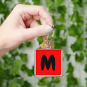 Porte-clés lettre M, initiale, abecedario porte - clé populai (main)