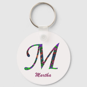 Porte-clés Lettre M Monogramme M Monogramme initiale