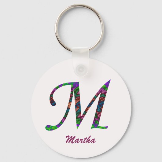 Porte-clés Lettre M Monogramme M Monogramme initiale (Recto)