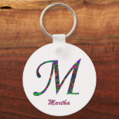 Porte-clés Lettre M Monogramme M Monogramme initiale (Recto)