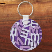 Porte-clés Lettre M violet (Recto)