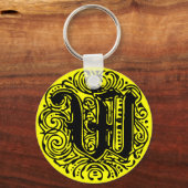 Porte-clés LETTRE MONARIE MONOGRAPHIQUE W Alphabet initial W (Recto)