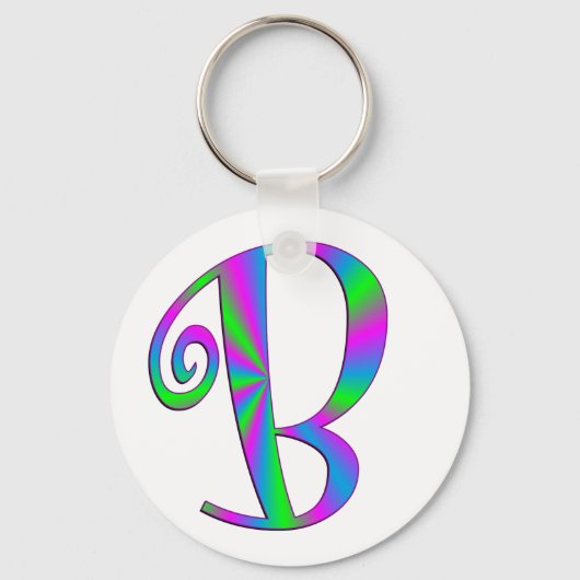 Porte-clés Lettre monogramme B Amusant (Recto)