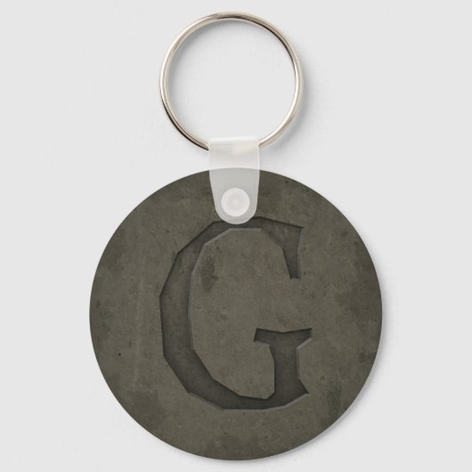 PORTE-CLÉS LETTRE MONOGRAPHIQUE BÉTON G (Recto)