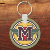 Porte-clés Lettre monographique M initiale personnalisée (Recto)