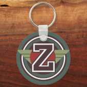 Porte-clés Lettre monographique Z initiale personnalisée (Recto)