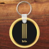Porte-clés LETTRE MONOMOBILE I OR Porte - clé personnalisé (Recto)