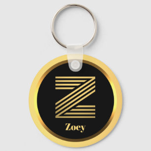 Porte-clés LETTRE MONOMOGRAPHIQUE D'OR Z Porte - clé personna
