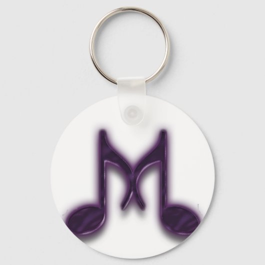 Porte-clés Lettre musicale "M" (Recto)