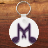 Porte-clés Lettre musicale "M" (Recto)